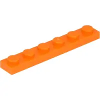 LEGO 1x6 Platte 3666 - 50 Stück Orange