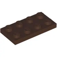 LEGO 100 Stück 3020 Platten Plates 2x4 Part Basic 100 Dunkelbraun