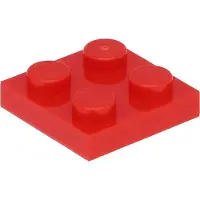 LEGO 2x2 Platten 3022 - 100 Stück Rot