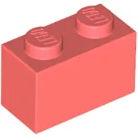 LEGO 250 Stück 3004 Stein Brick 1x2 Part Basic Steine 250 Coral