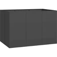 Syfax Pflanzkübel Schwarz 120x80x80 cm Stahl