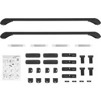 StarTech.com Dachträger & Gepäckträger - Universal für 4-/5-Türer - Abschließbar, Diebstahlschutz - Montage ohne Bohren - Aluminium - Regenrinne 110–114 cm - Fenster 124–134 cm - Schwarz