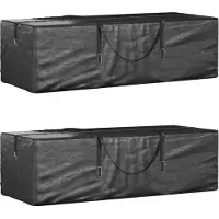 Prolenta Maison Exclusive - Weihnachtsbaumtaschen 2 Stk. Schwarz Polyethylen