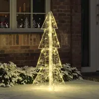 vidaXL "Schlussverkauf" Weihnachtsbaum - Tannenbaum - Kunstbaum moderne - mit 100 LEDs Warmes Weiß 120 cm Acryl C13045