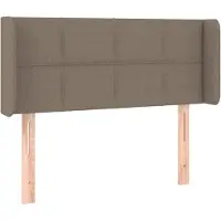 Syfax Kopfteil mit Ohren Taupe 93x16x78/88 cm Stoff