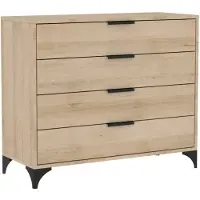 Beautysofa | Kommode HOME 4S 100 cm – Sideboard mit 4 Schubladen, Standschrank in Artisan, mit Griffen