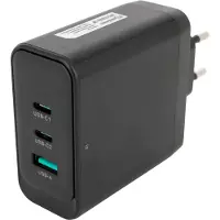 PowerSmart 100W 3-Port USB-C1, USB-C2 & USB-A Schnellladegerät Netzteil für Lenovo Galaxy TabPro S, Galaxy Tab S3, ASUS ZenPad 3S 10, Nokia N1 Tablet