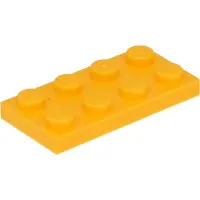 LEGO 250 Stück 3020 Platten Plates 2x4 Part Basic 250 Helles Hellorange