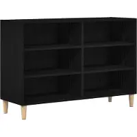 Syfax Sideboard Schwarz Eichen-Optik 103,5 x 35 x 70 cm Holzwerkstoff