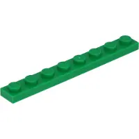 LEGO 1x8 Platte 3460 - 50 Stück Grün