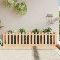 Prolenta Maison Exclusive - Hochbeet Lattenzaun-Design 200x50x50 cm Massivholz Kiefer