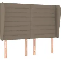 Syfax Kopfteil mit Ohren Taupe 147x23x118/128 cm Stoff