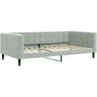 Syfax Tagesbett Hellgrau 100x200 cm Samt