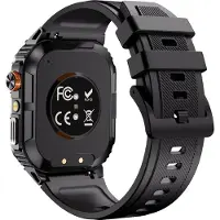 INF Multifunktionale Smartwatch mit Gesundheitsüberwachung und Bluetooth-Anruffunktion Schwarz
