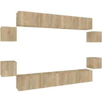 vidaXL 8-tlg. TV-Schrank-Set Sonoma-Eiche Holzwerkstoff