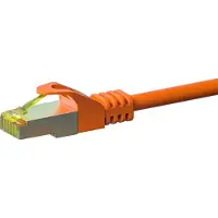 Dsit RJ45 Netzwerkkabel S/FTP (PiMF), mit CAT 7 Rohkabel, Orange, 10m