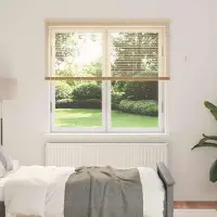 Syfax Jalousie Hellbraun mit Muster 150 x 130 cm 25 mm PVC