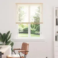 Syfax Jalousie Hellbraun mit Muster 150 x 100 cm 25 mm PVC