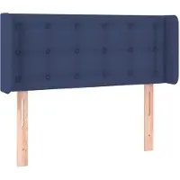 Syfax Kopfteil mit Ohren Blau 93x16x78/88 cm Stoff