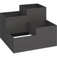 Syfax Gartenblumentopf Schwarz 100 x 100 x 60 cm Stahl