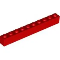LEGO 50 Stück 6111 Stein Brick 1x10 Part Basic Steine 50 Rot