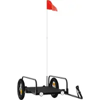 Syfax Fahrradanhänger Schwarz 122x53x31 cm Eisen