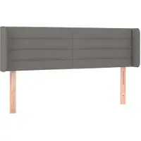 Syfax Kopfteil mit Ohren Dunkelgrau 147x16x78/88 cm Stoff
