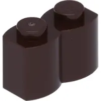 LEGO 1x2 Pallisade - 250 Stück Dunkelbraun