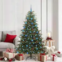 vidaXL "Schlussverkauf" Künstlicher Weihnachtsbaum - Tannenbaum - Kunstbaum moderne - mit 300 LEDs mit Ständer Grün 180 cm C12927
