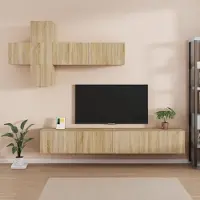 vidaXL 7-tlg. TV-Schrank-Set Sonoma-Eiche Holzwerkstoff 3114520