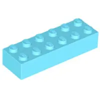 LEGO 2x6 Stein 2456 - 100 Stück Mittleres Azurblau