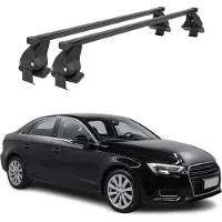 Menabo Dachträger Grundtäger für Audi A3 Stufenheck 2012-2020 50kg Stahl Schwarz