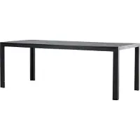 Furnlux Classic FURNLUX Outdoor Esstisch Mirko Schwarz 90cm / Hauptfarbe: Schwarz / Abmessungen: 90 x 205 x 74 cm