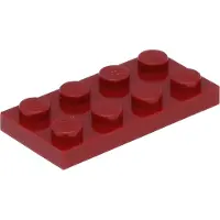 LEGO 100 Stück 3020 Platten Plates 2x4 Part Basic 100 Dunkelrot
