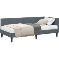 Syfax Eckbettgestell mit Matratze Sonstiges 2 pcs Grau Samt