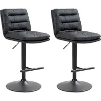 CLP 2er Set Barhocker Damar Kunstleder schwarz - hellbraun