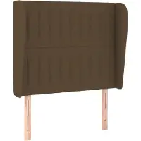 Syfax Kopfteil mit Ohren Dunkelbraun 83x23x118/128 cm Stoff