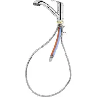 Northio Mischbatterie mit ausziehbarer Brause, Keramik, Chrom, Ø33 mm