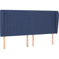 Syfax Kopfteil mit Ohren Blau 183x23x118/128 cm Stoff