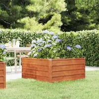 vidaXL "Rabatt" Garten-Hochbeet/Pflanzgefäß/Pflanzkübel - Rostig 100x100x45 cm Cortenstahl - Beete CC1005