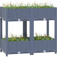 vidaXL "2026 Promotion" Hochbeet - Pflanzkasten - 80x40x71 cm - Polypropylen - Beete CC4746