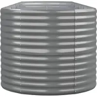 vidaXL "WINTER SALE"Hochbeet - Blumenkasten - Pflanzkorb - Verzinkter Stahl 440x80x68 cm Grau - Beete Einfacher Aufbau NEU9862744
