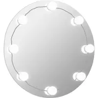 Syfax Wandspiegel mit LED-Beleuchtung Rund Glas