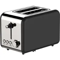 Schaefer Toaster Retro 2-ScheibenToaster Toastautomat 850 Watt Schwarz
