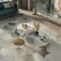 AEA Marmor Design Beistell Tische Couch Tisch Sofa Wohn Zimmer 3x Set Wohn Zimmer