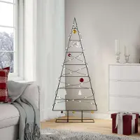 Prolenta Maison Exclusive - Metall-Weihnachtsbaum für Dekorationen Schwarz 150 cm