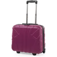 Suitline – Pilotentrolley Laptop-Koffer 2 Rollen Aktentrolley, Bordcase Flugzeug Underseater Pilotenkoffer Businesstrolley Hardcase Carry-On Hand Luggage ABS, TSA, 38 cm,Magenta