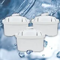 BURI Filterkartuschen für Wasser-Filterkanne 3er-Set Wasserfilter Trinkwasserfilter
