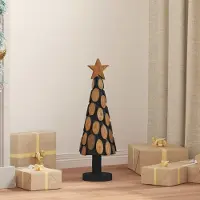 Prolenta Maison Exclusive - Weihnachtsbaum mit Ständer Braun 61 cm Massivholz Teak