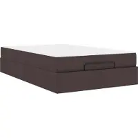 Syfax Bettgestell mit Matratze 2 pcs Hellbraun Stoff